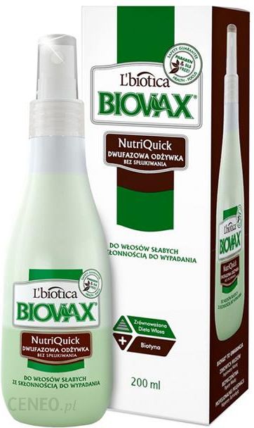biovax quick dwufazowa odżywka bez spłukiwania do włosów blond