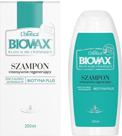 biovax szampon intensywnie regenerujący biotyna plus