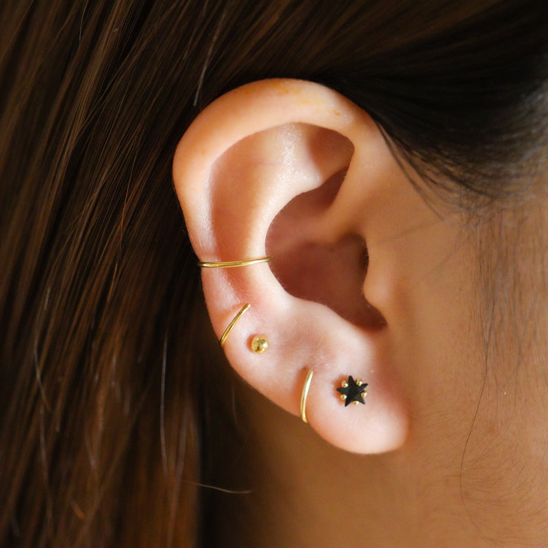 ear huggie ball earrings