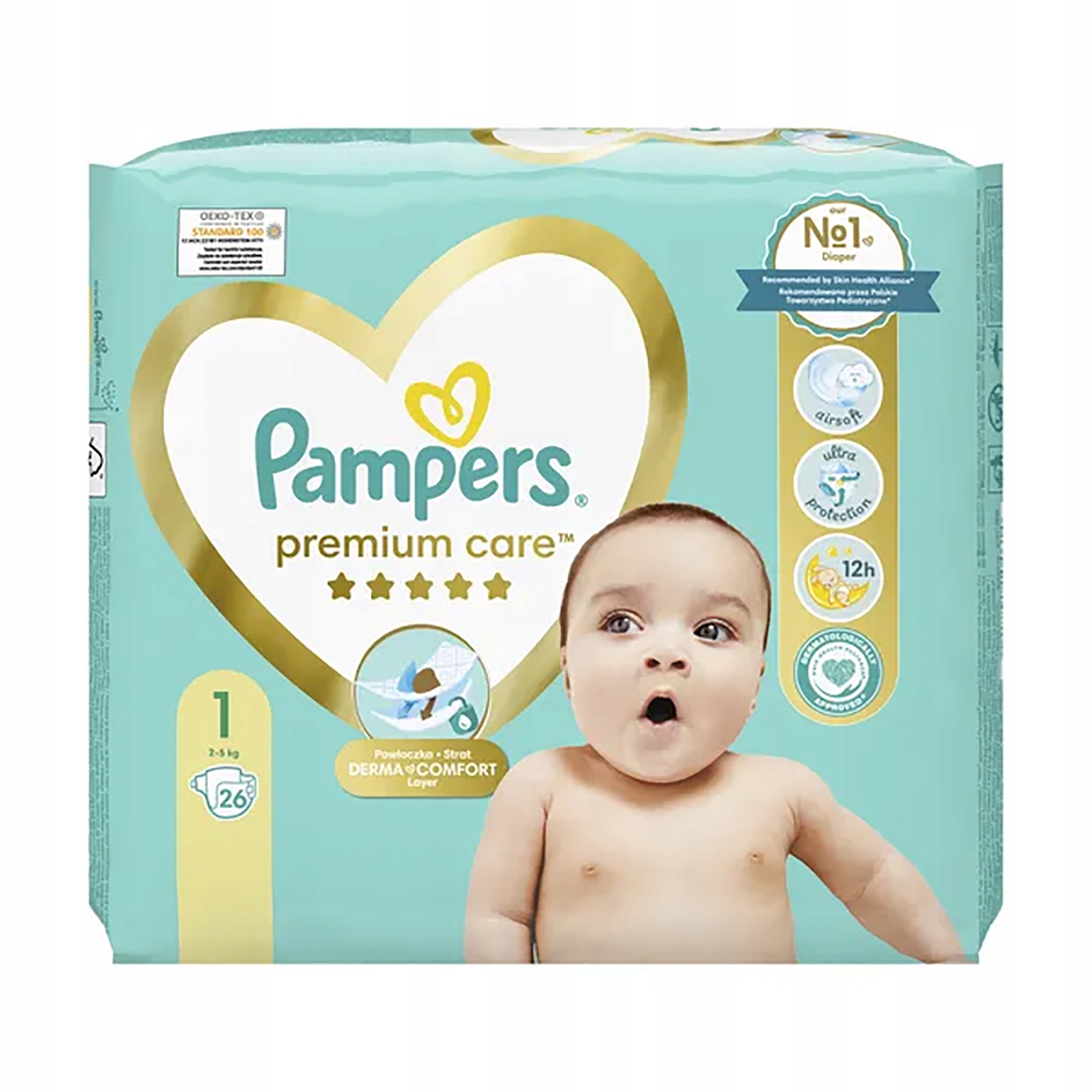 pampers premium care 1 newborn 26 szt
