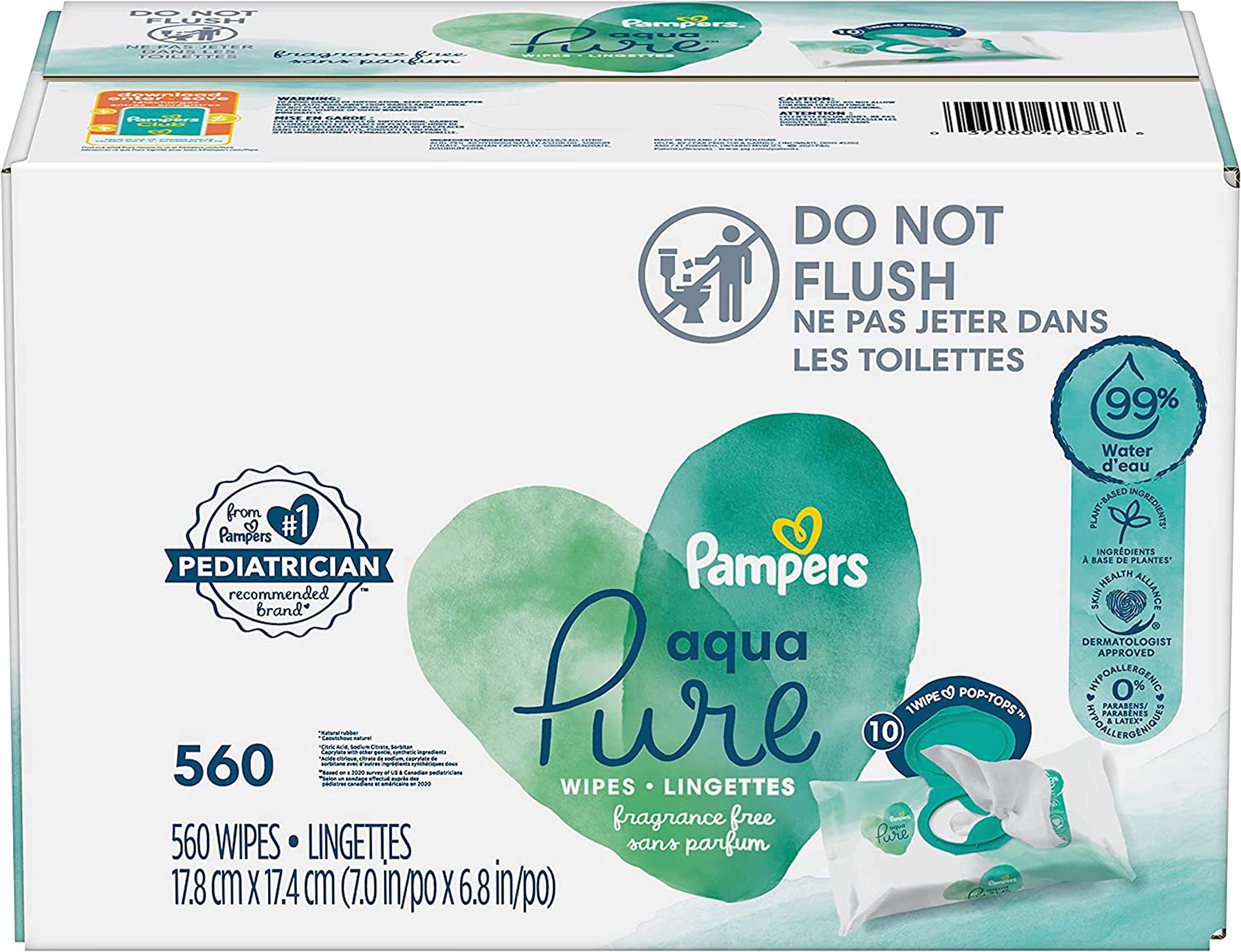 pampers aqua pure wipes