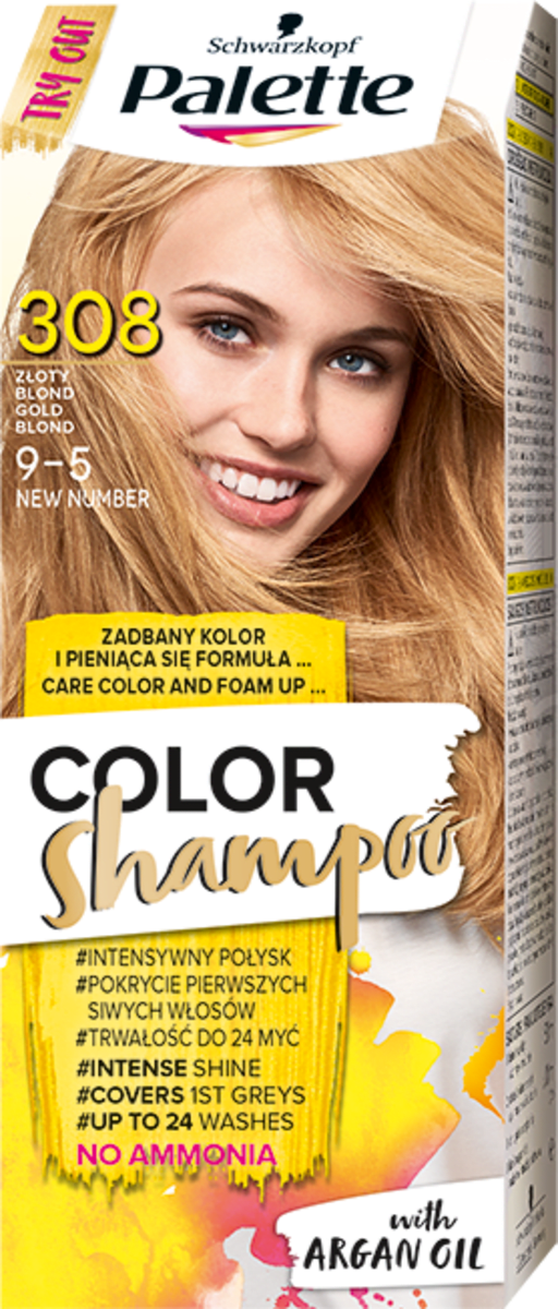 palette złoty blond szampon na szare włosy