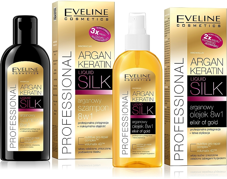 eveline argan keratin arganowy olejek do włosów 8w1