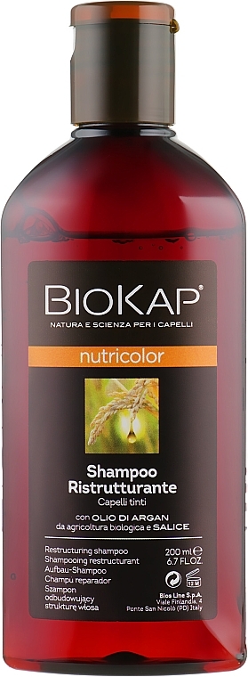biokap nutricolor szampon odbudowujący do włosów farbowanych