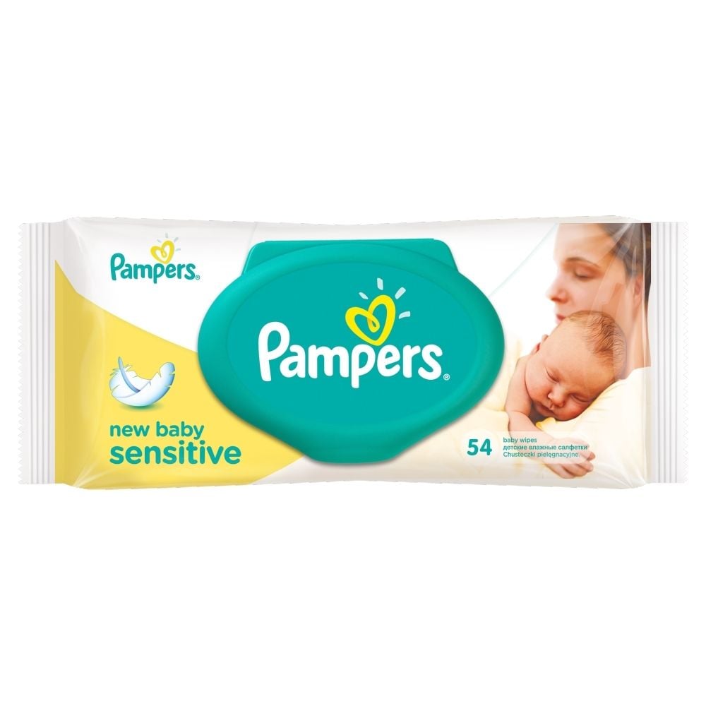 pampers new baby chusteczki nawilżane sensitive 54 sztuki