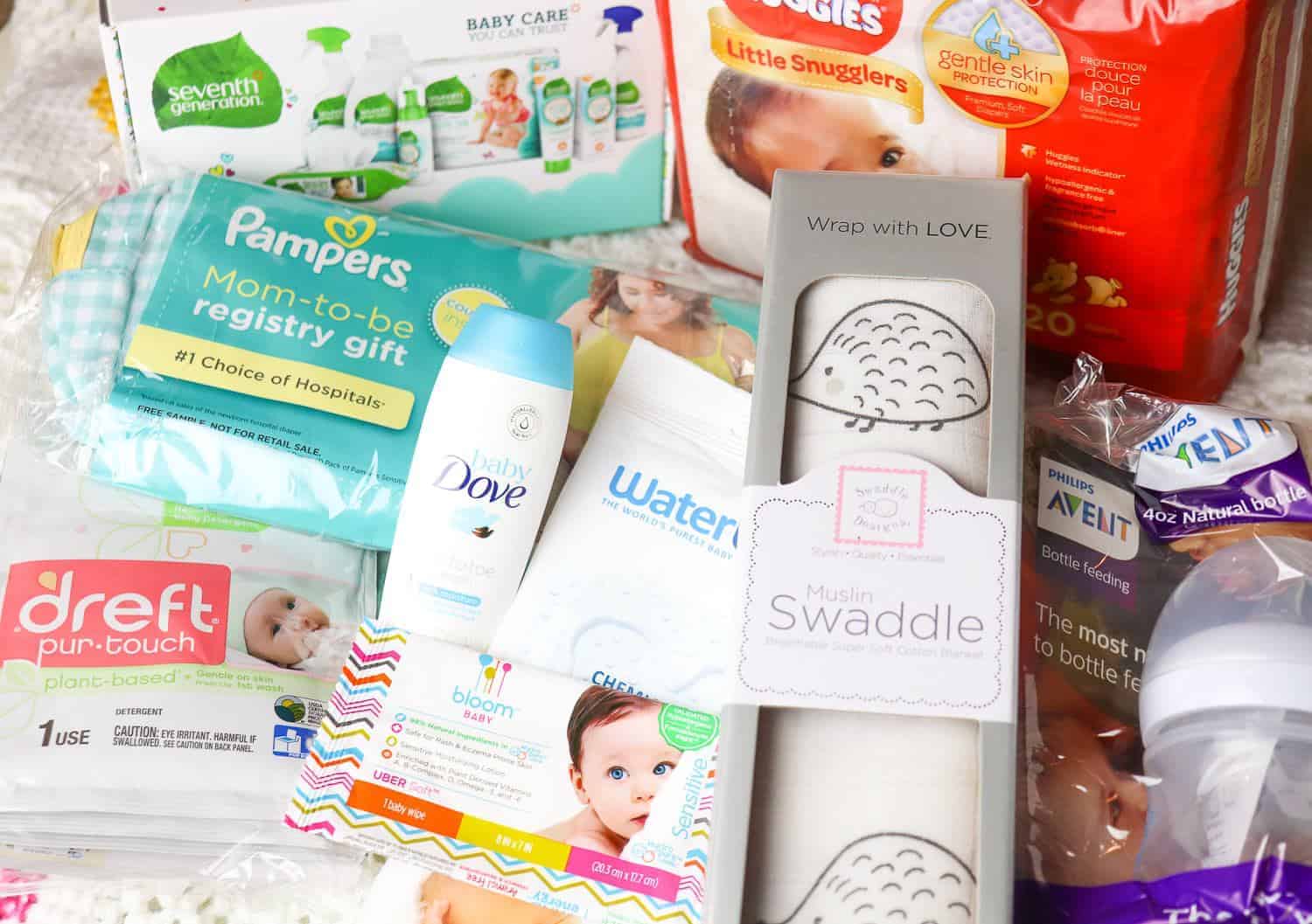 free baby pampers box and treats for mum