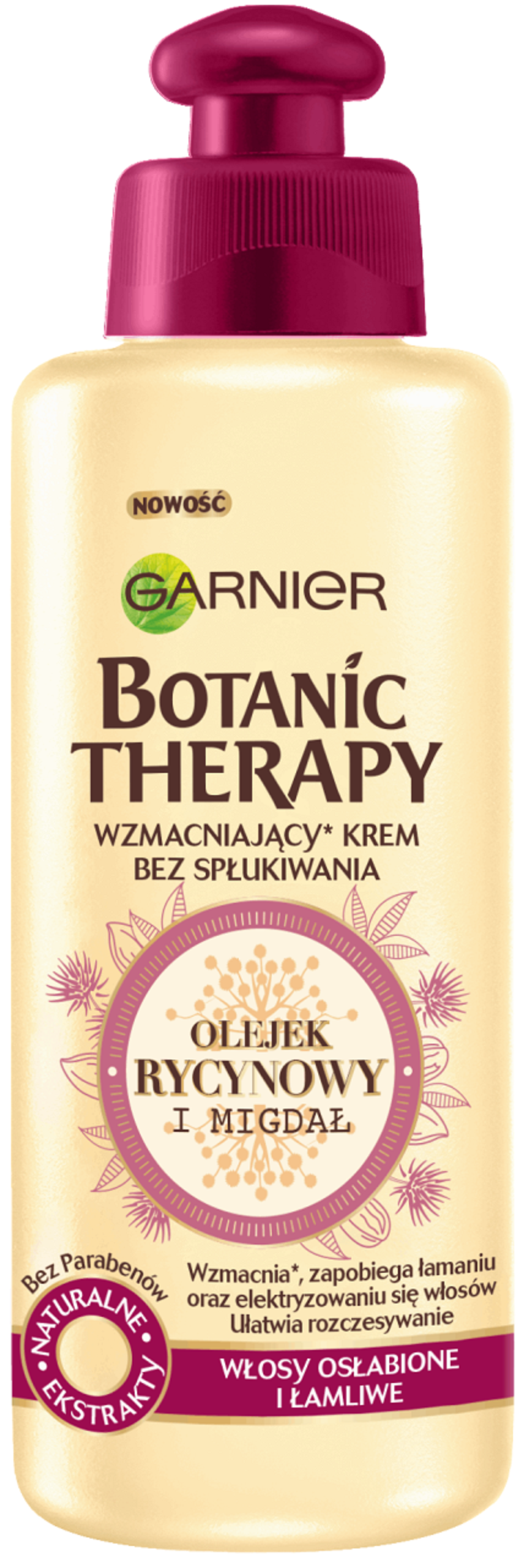 garnier botanic therapy krem do włosów olejek rycynowy 200ml
