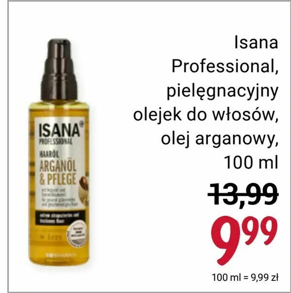 isana professional olejek do włosów pielęgnacyjny