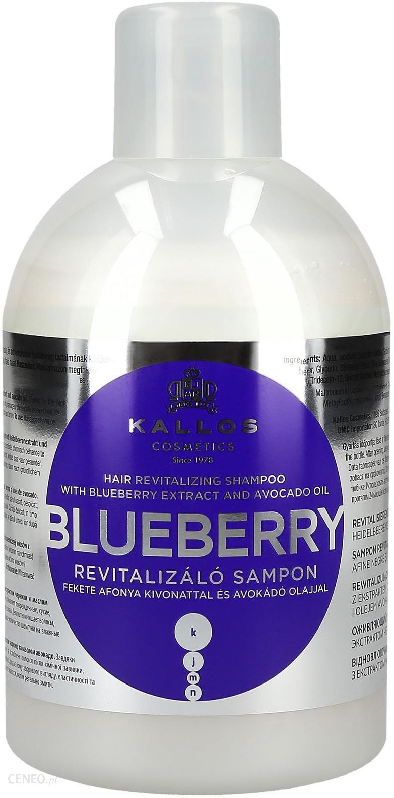 kallos kjmn blueberry szampon do włosów 1000ml wizaz