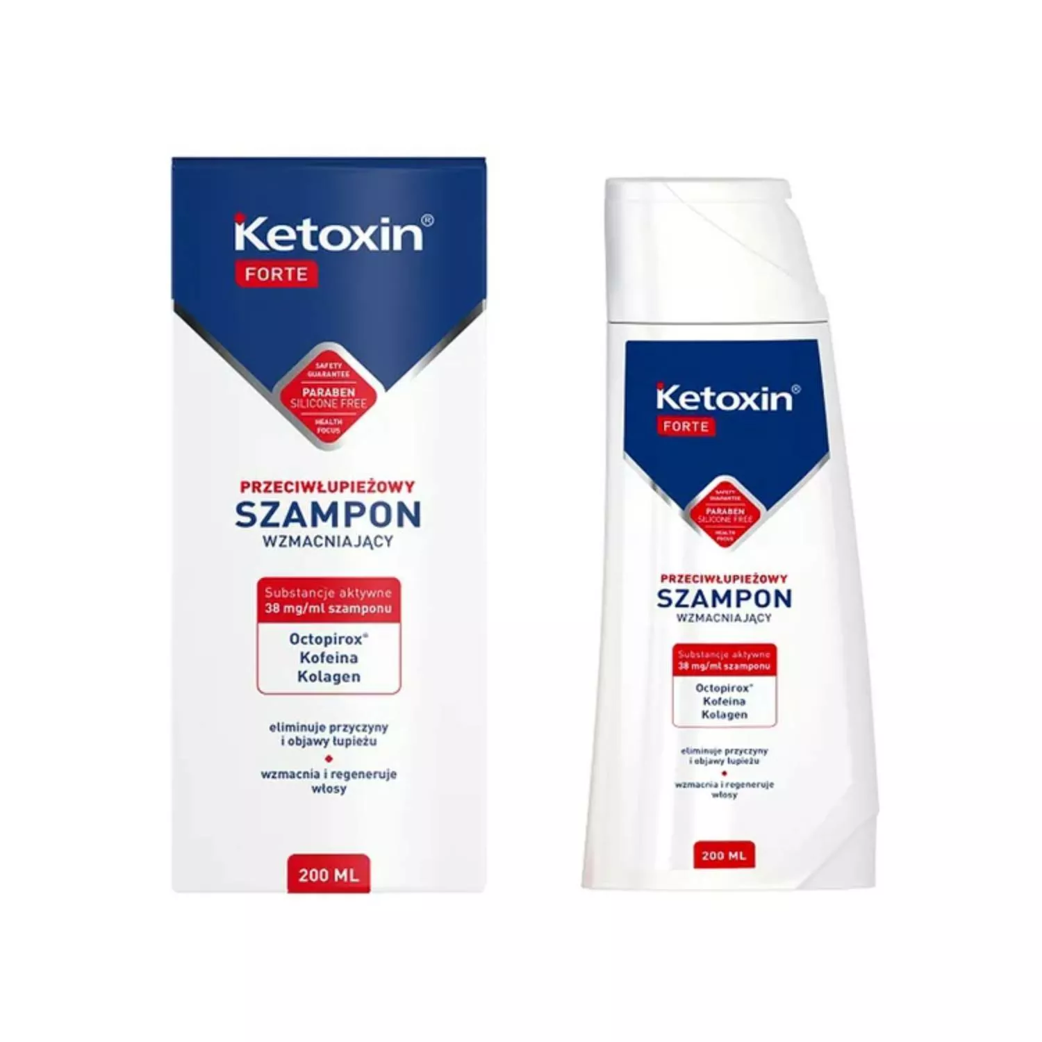 ketoxin forte nowa formuła szampon wzmacniający przeciwłupieżowy 200ml