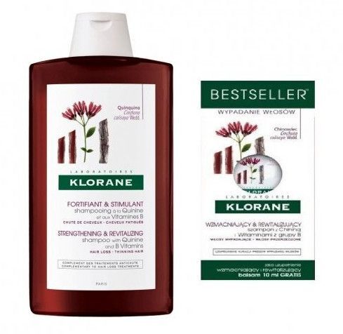 klorane szampon i balsam na bazie chininy