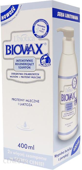 l biotica biovax latte intensywnie regenerujący szampon