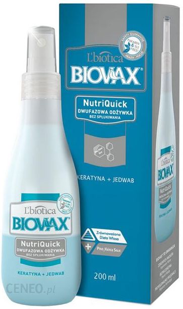 lbiotica biovax nutriquick odżywka do włosów keratyna 200ml