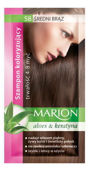 marion aloes & keratyna szampon koloryzujący ciemny blond