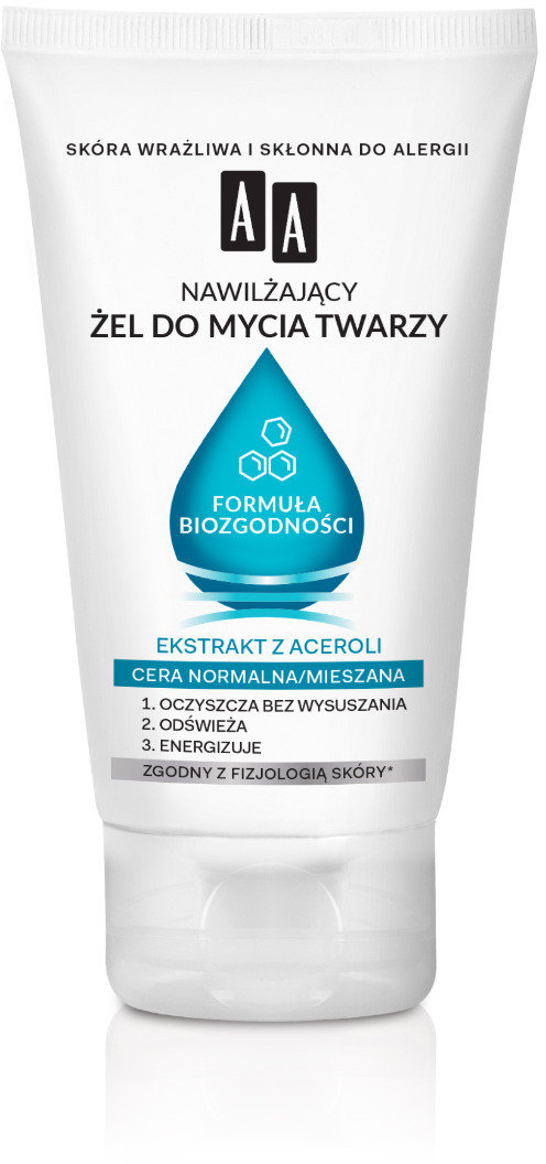 nawilżający żel do mycia twarzy