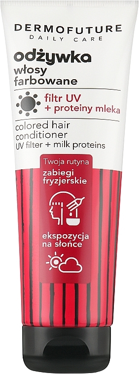odżywka do włosów farbowanych z filtrem uv