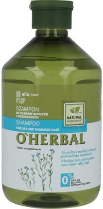 oherbal szampon ekstrakt z lnu włosy suche zniszczone