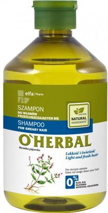 oherbal szampon ekstrakt z mięty włosy przetłuszczające się opinie
