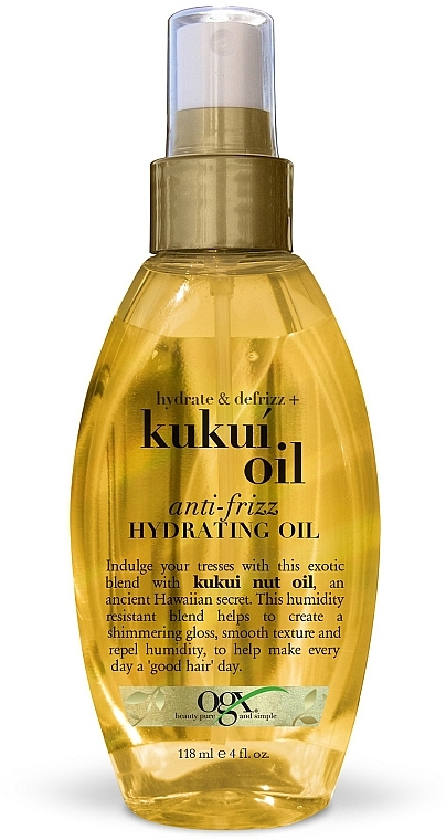 organix kukui oil wygładzający olejek do włosów