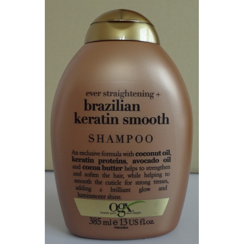 organix szampon wygładzający z brazylijską keratyną 385ml