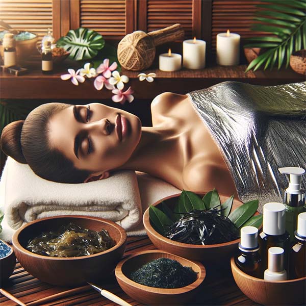 pamper yourself in a seaweed spa