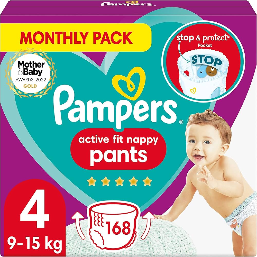 pampers 4+ active fit male paczki