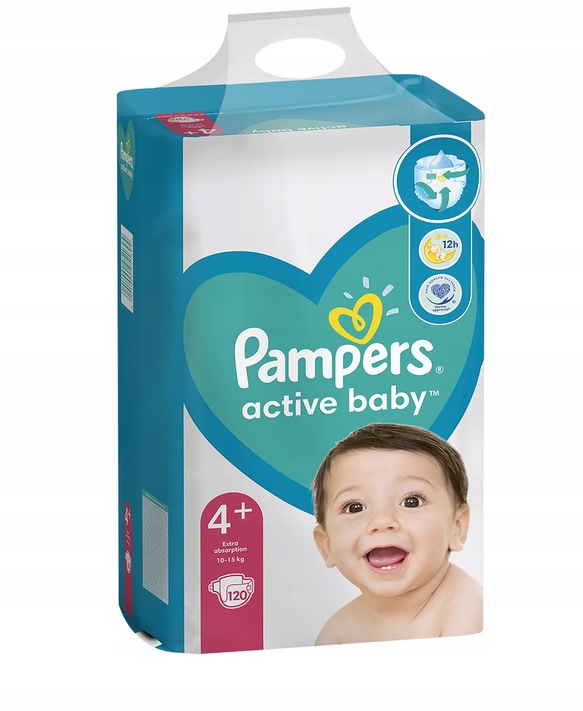 pampers active baby 4+ maxi plus 120 szt
