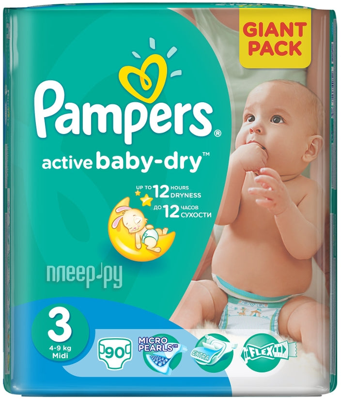 pampers active baby dry 3 90