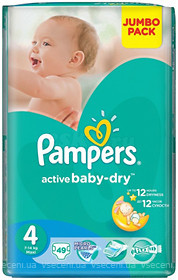 pampers active baby dry 4 49 sztuk