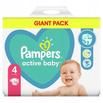 pampers active baby dry 4 76 szt