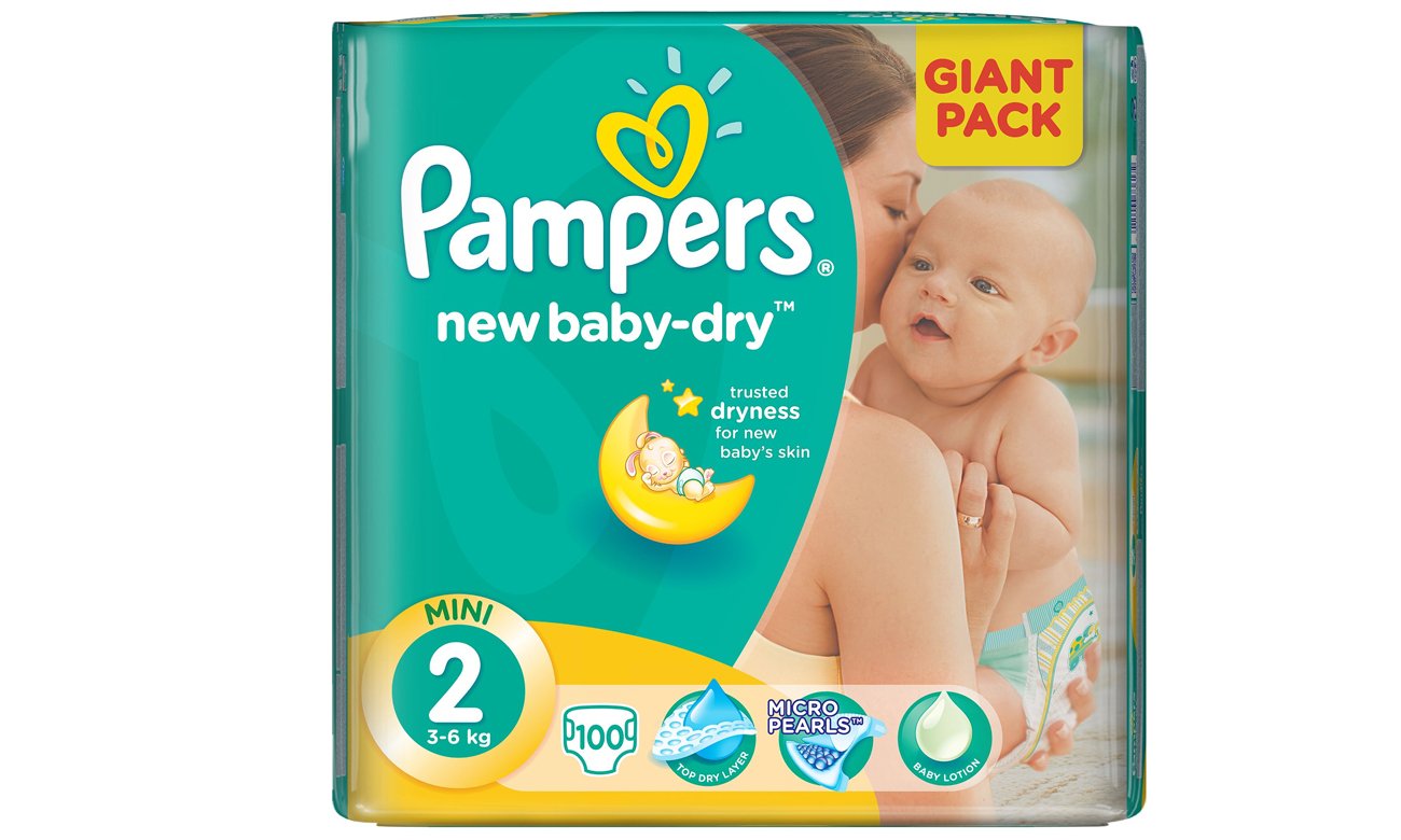 pampers active dry 1 100 szt