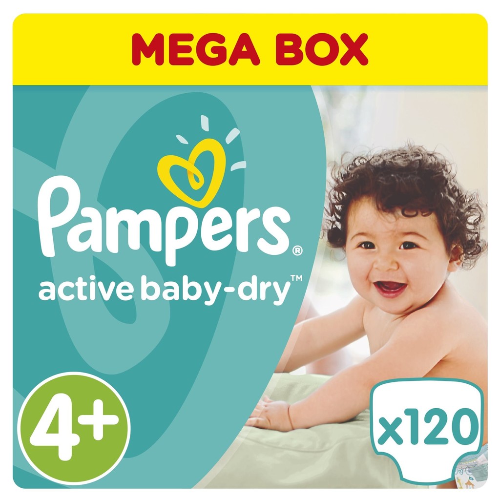 pampers active dry 4+ 120 sztuk