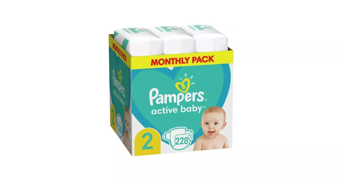 pampers active dry 4 opakowania