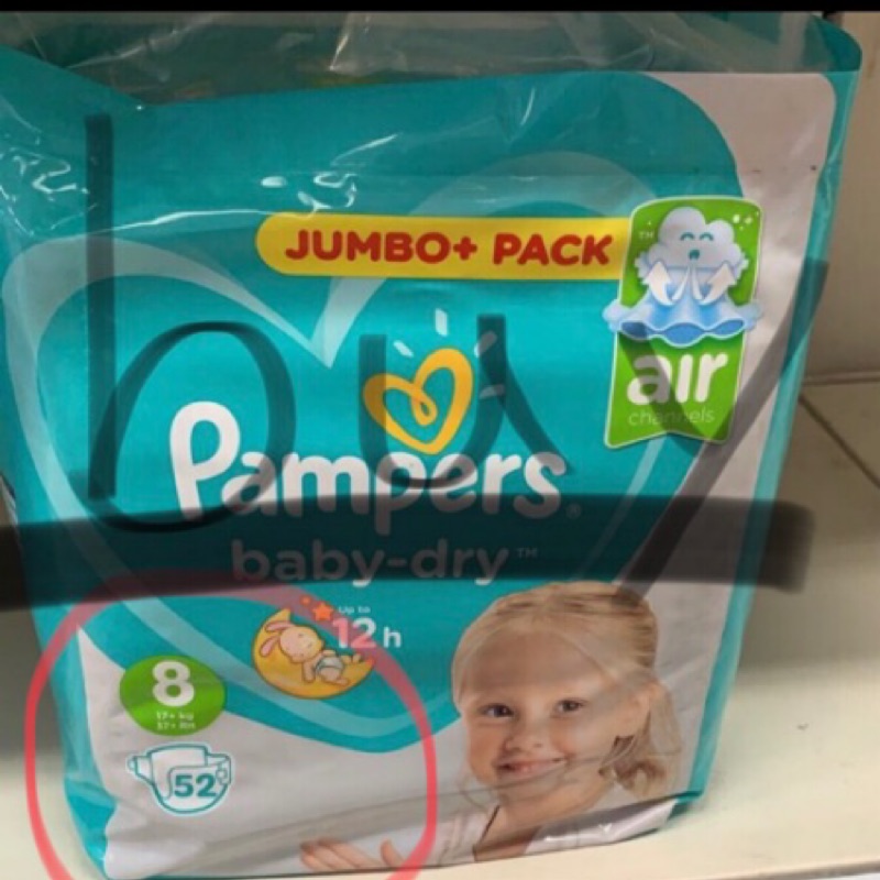 pampers baby dry 8