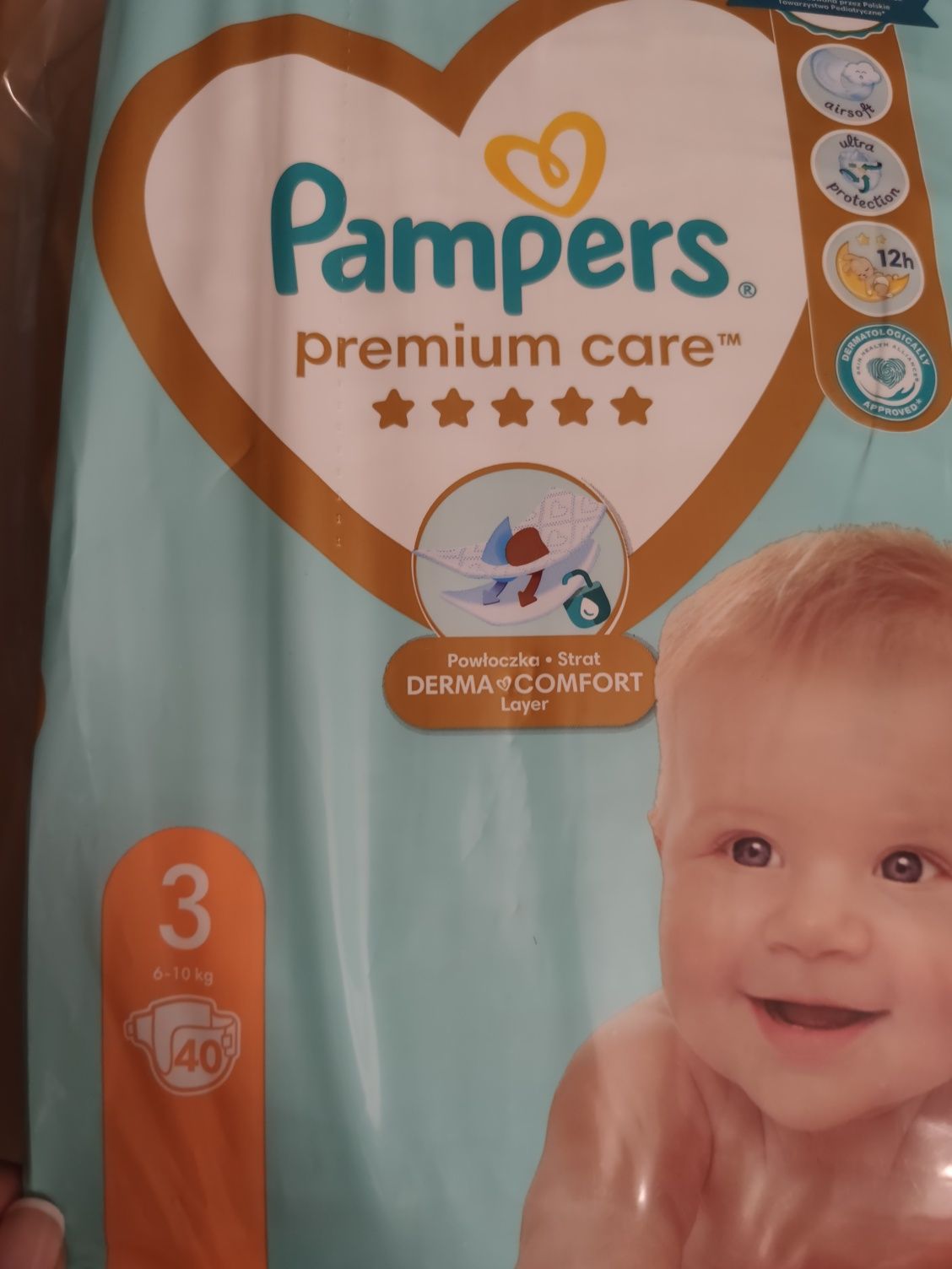 pampers care premium 3 40 sztuk