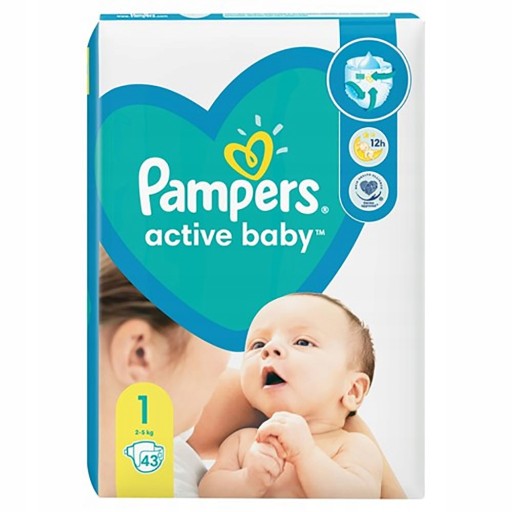 pampers new baby pieluchy jednorazowe rozmiar 1 newborn 43 szt