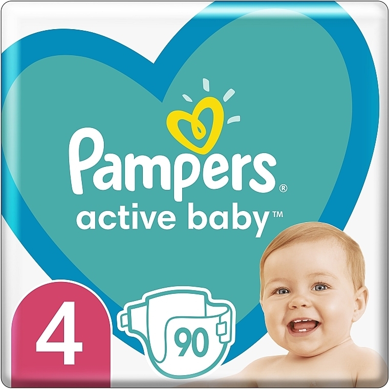 pampers pieluchy active baby 4 maxi 7-14kg 90szt