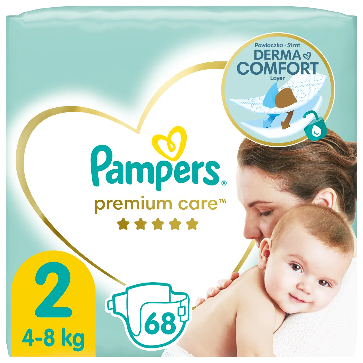 pampers premium care 2 new baby 80 sztuk