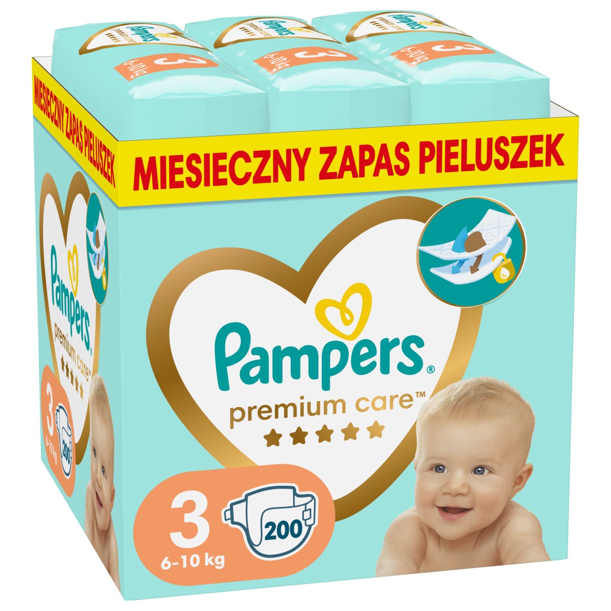 pampers premium care 3 midi 204 szt 5-9 kg