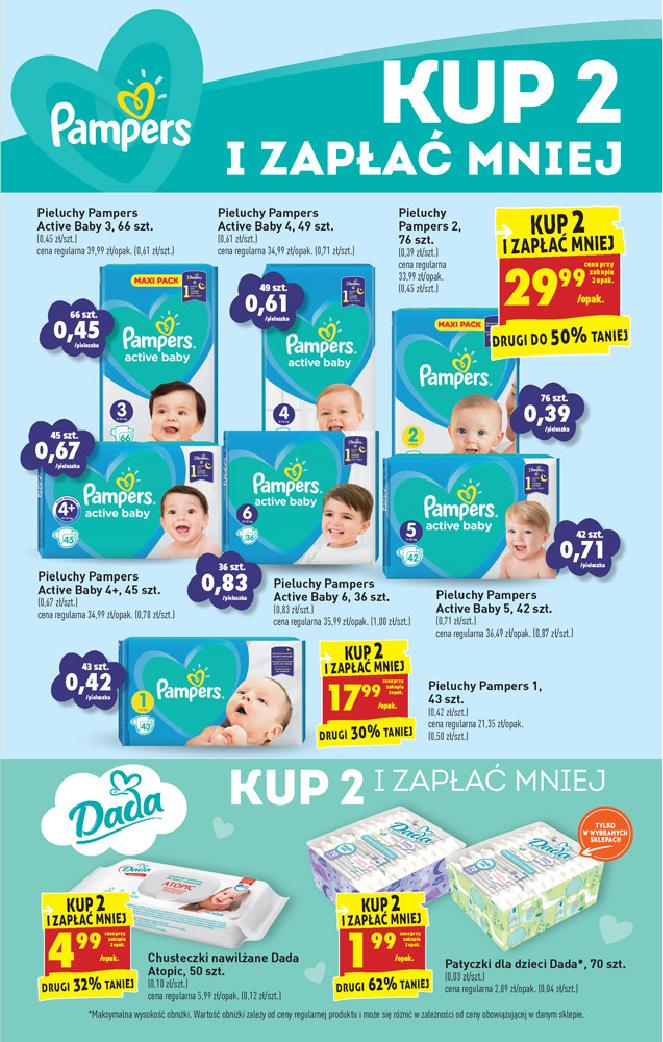 pampers promocja cena