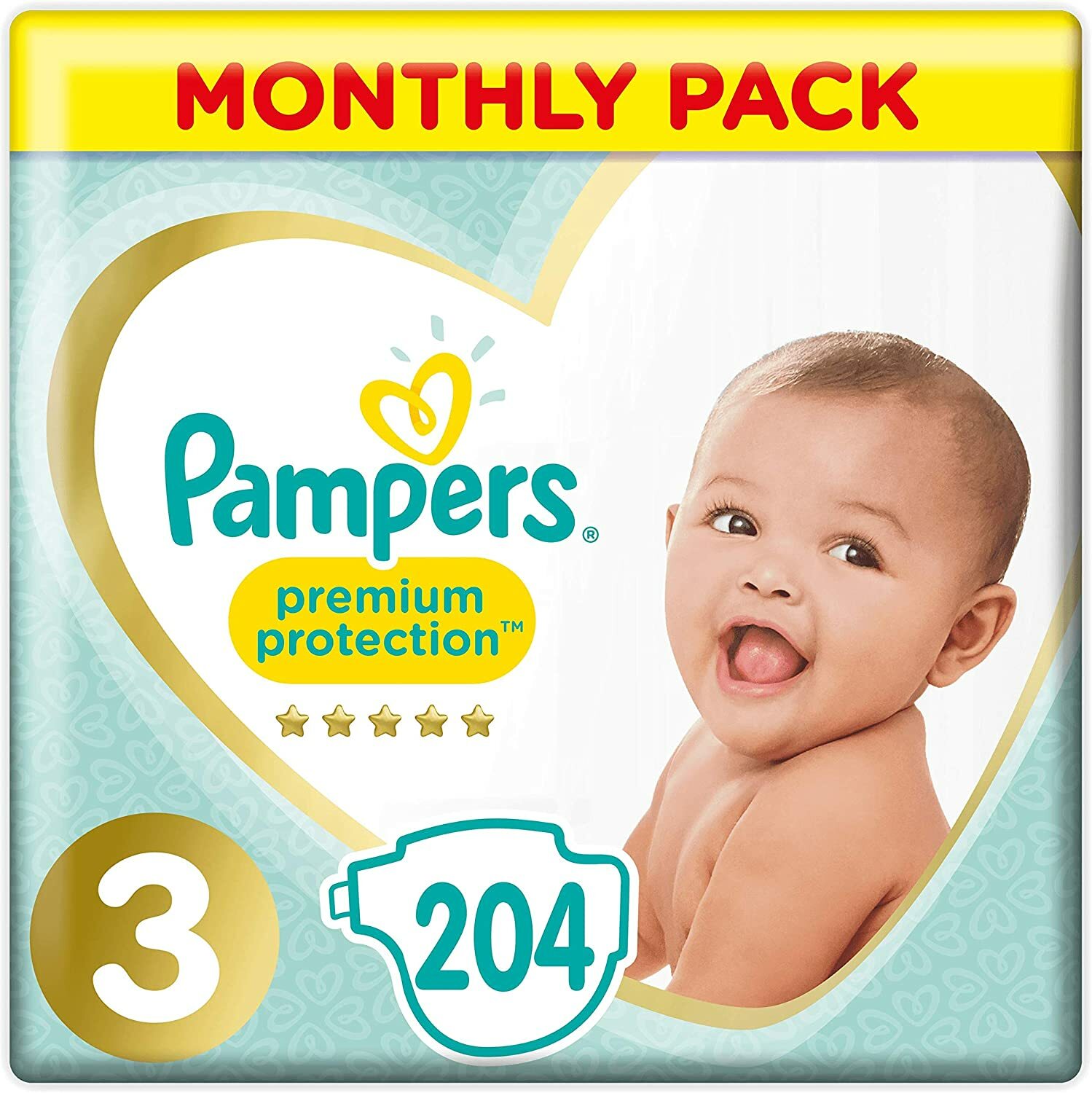 pampers size 3 monthly pack