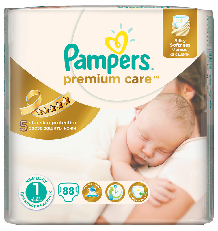 pieluszki pampers premium care newborn 2-5kg 88 szt