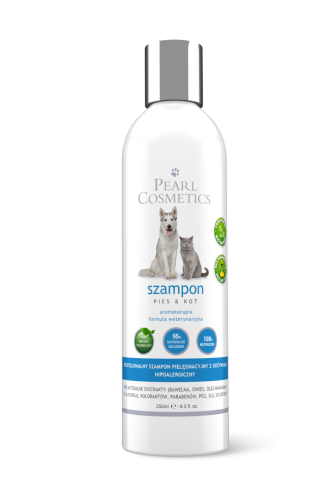 szampon dermatologiczny dla psów i kotów z naturalnymi wyciągami roślinnymi