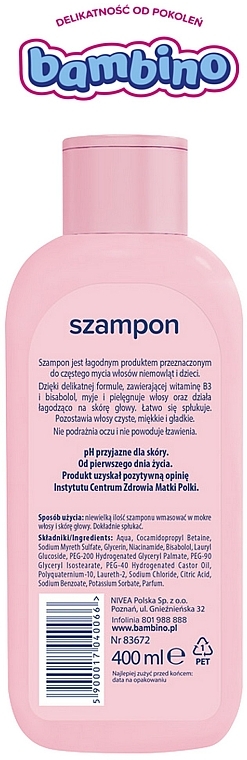 szampon dla dzieci bambino opinie