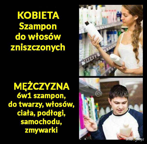 szampon dla kobiet vs mężczyzn