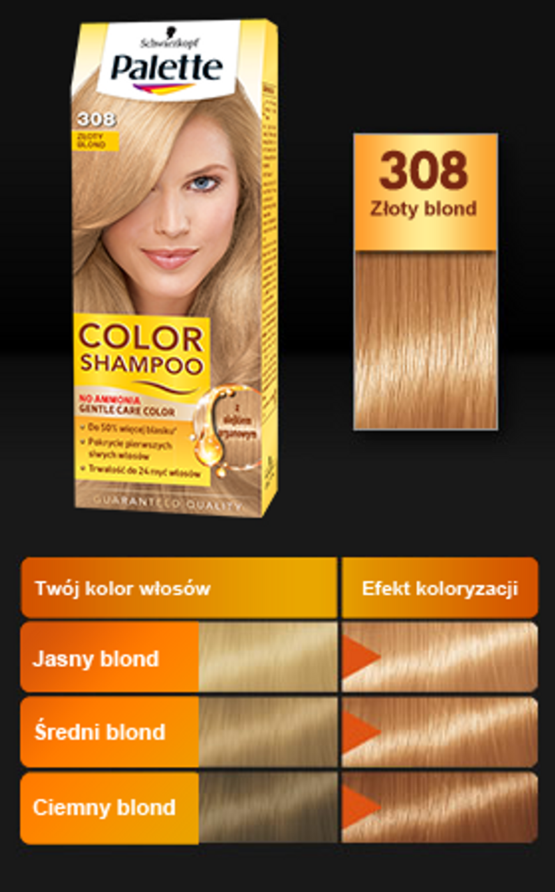 szampon koloryzujący palette złoty blond