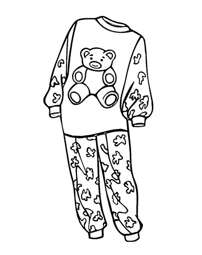 пижама раскраска